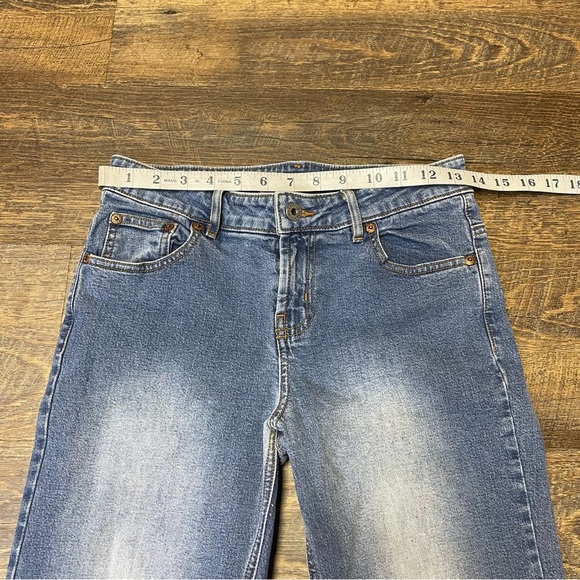 Vintage Y2K Guess USA Flared Jeans Womens 28 Blue Faded Stretch Denim - Picture 2 of 8